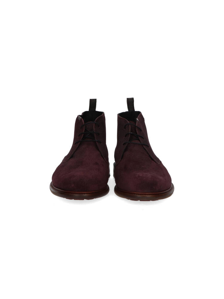 Donkerbruine hoge veterschoenen Floris Van Bommel