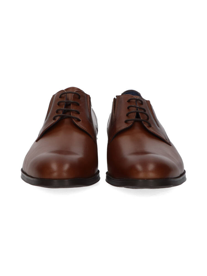 Cognac kleurige veterschoenen Fluchos