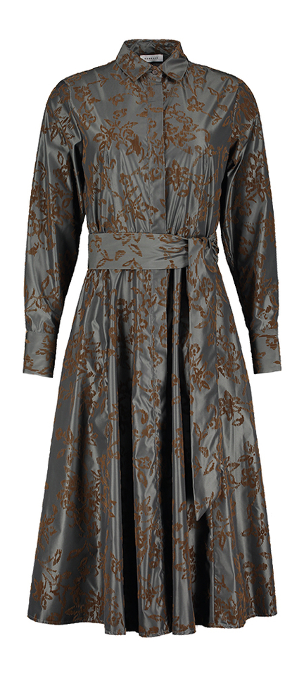 Bruine jurk met print Rosso35