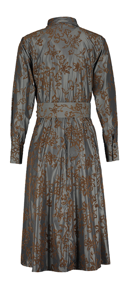 Bruine jurk met print Rosso35