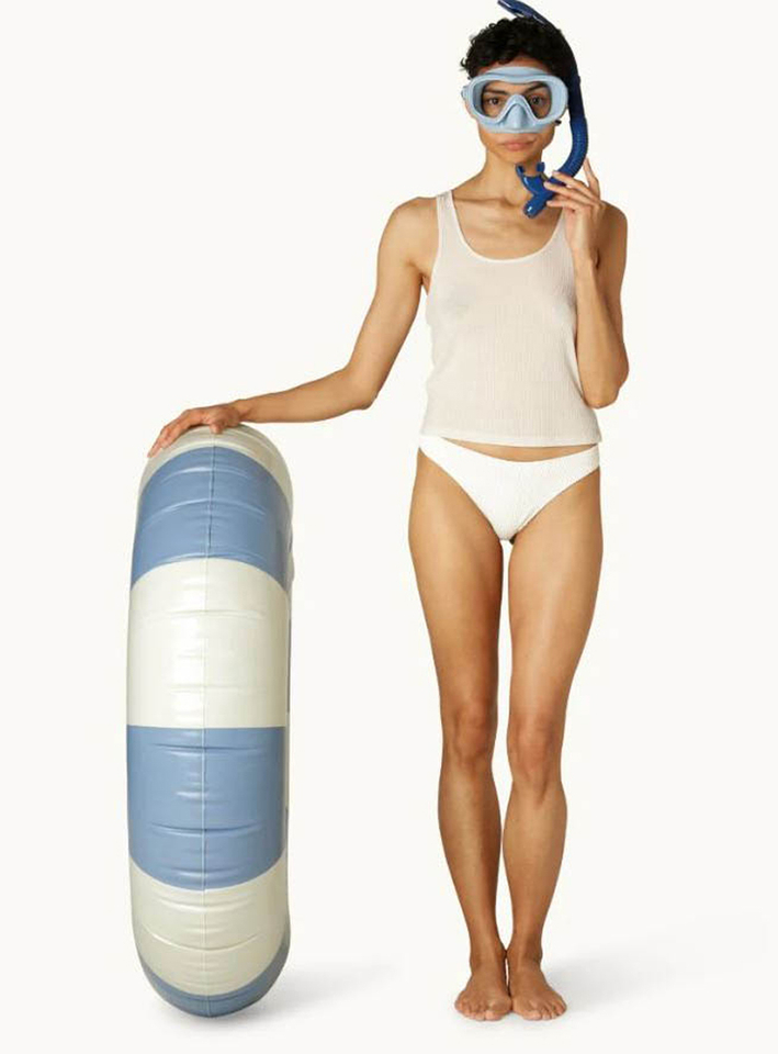 Denim pool floats Celine Grand Petites Pommes 