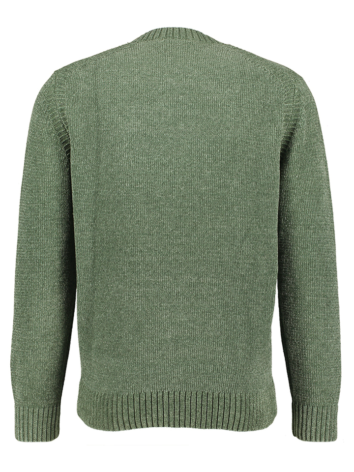 Military green sweater met ronde hals Hugo Boss