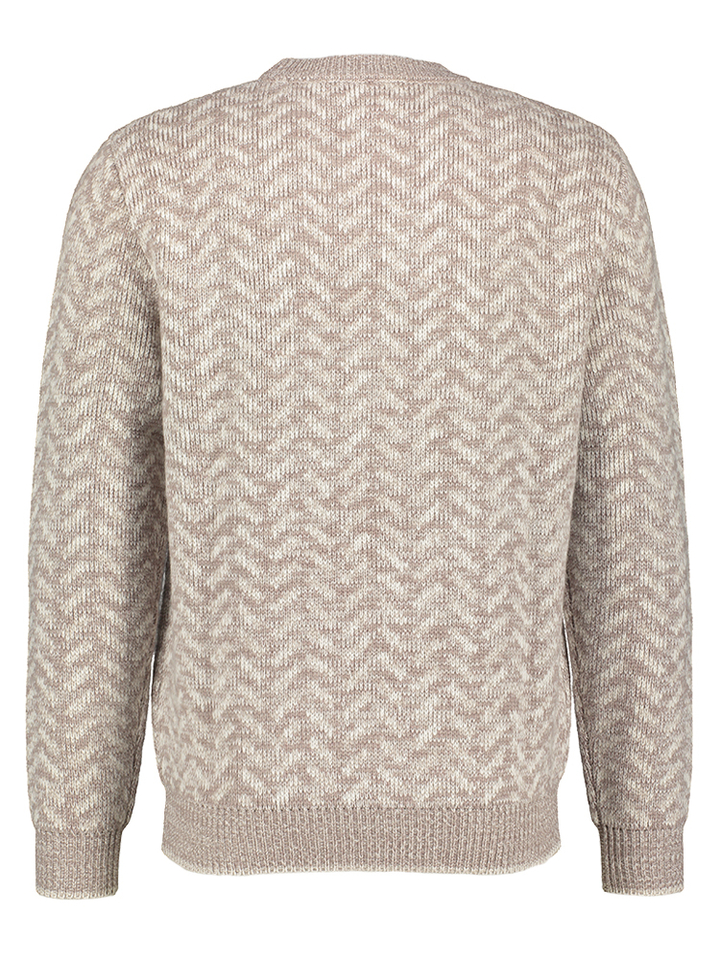 Beige en ecru wollen pull met ronde hals Liu Jo