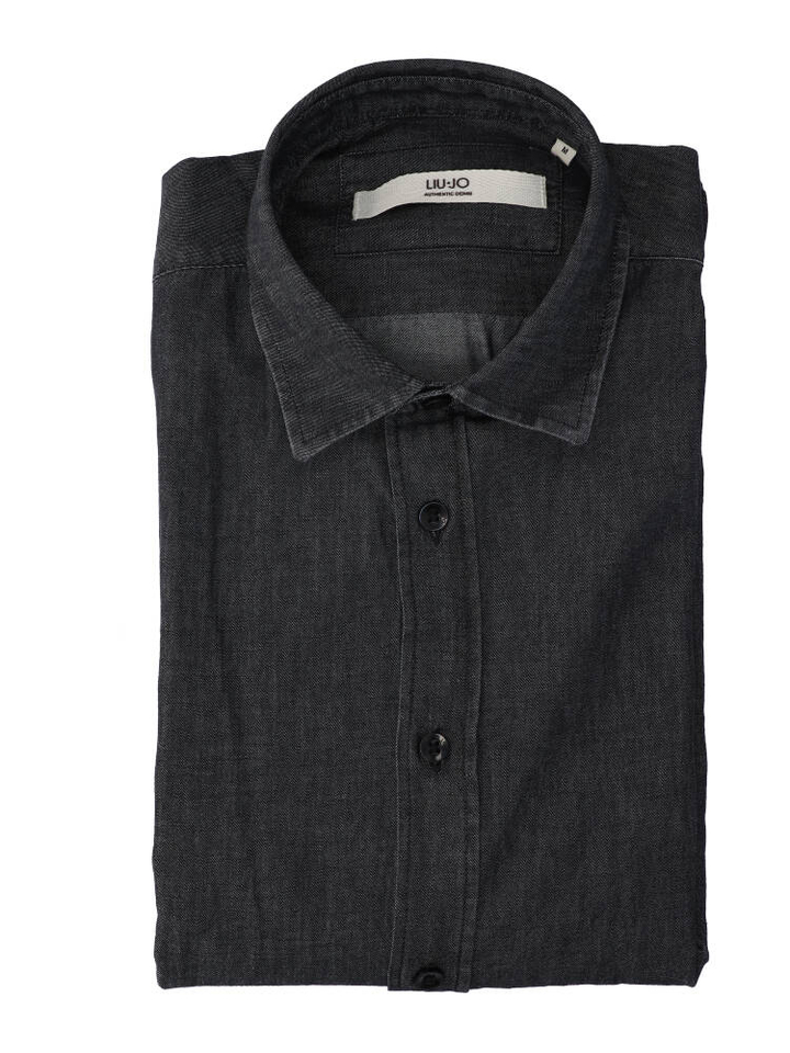 Grey denim hemd (slim fit) met lange mouwen Lui Jo