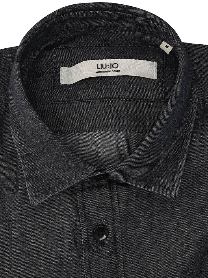 Grey denim hemd (slim fit) met lange mouwen Lui Jo