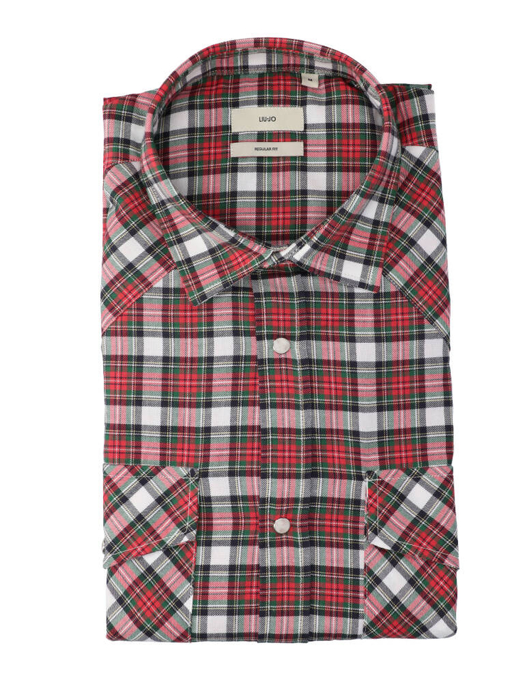 Tartan red katoenen hemd (regular fit) met ruiten en lange mouwen Liu Jo