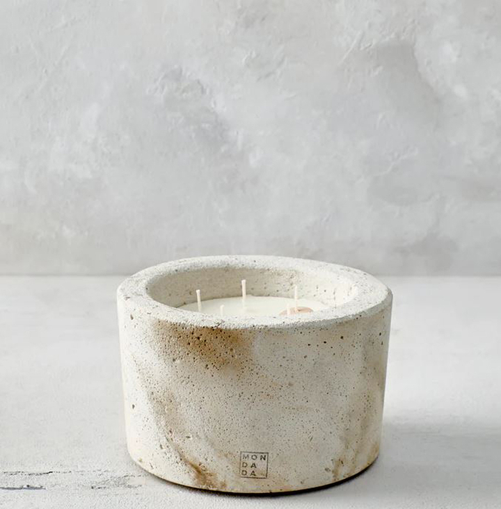 Ecru indoor candle large Down To Earth Mon Dada