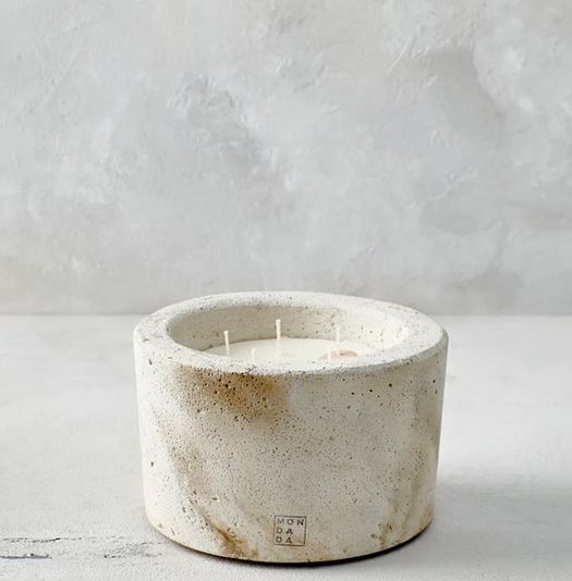 Ecru indoor candle large Down To Earth Mon Dada