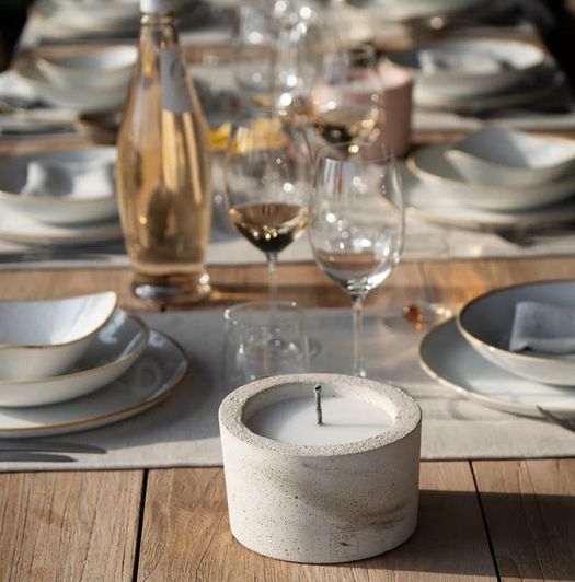 Ecru neutral urban outdoor table kaars large Mon Dada