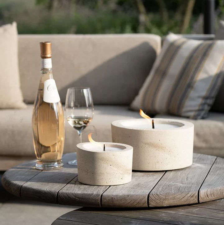 Ecru neutral urban outdoor table kaars large Mon Dada