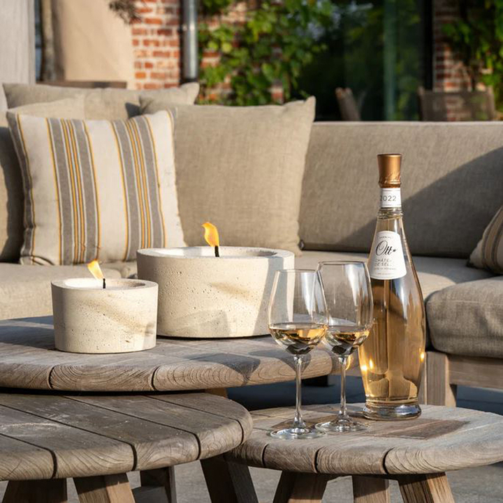 Ecru neutral urban outdoor table kaars large Mon Dada