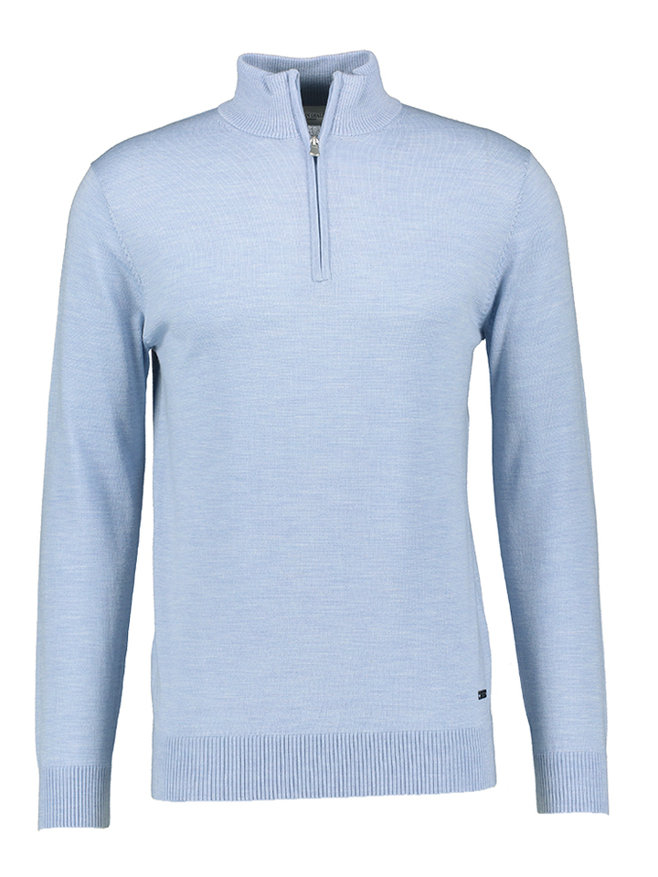 Lichtblauwe pull met ritssluiting Saul Seven Dials
