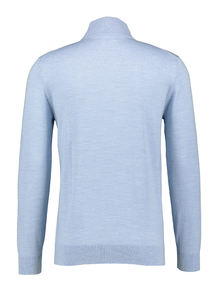 Lichtblauwe pull met ritssluiting Saul Seven Dials