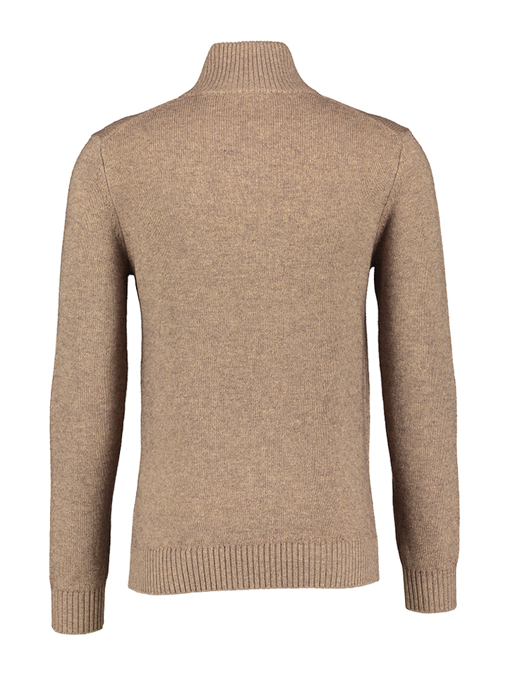 Taupe kleurige trui met opstaande kraag Seeley Seven Dials