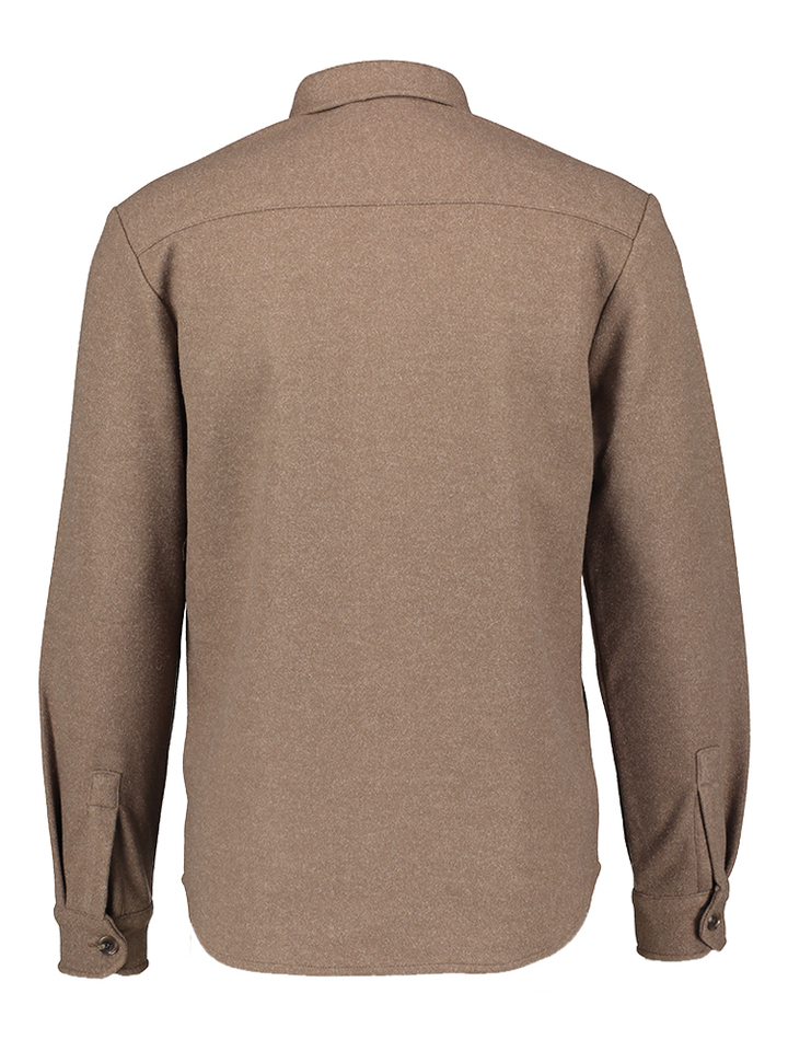 Coffee bean brown overhemd met knopen Kent Seven Dials