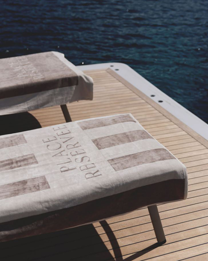 Sand katoenen beach towel classic Place Reservee