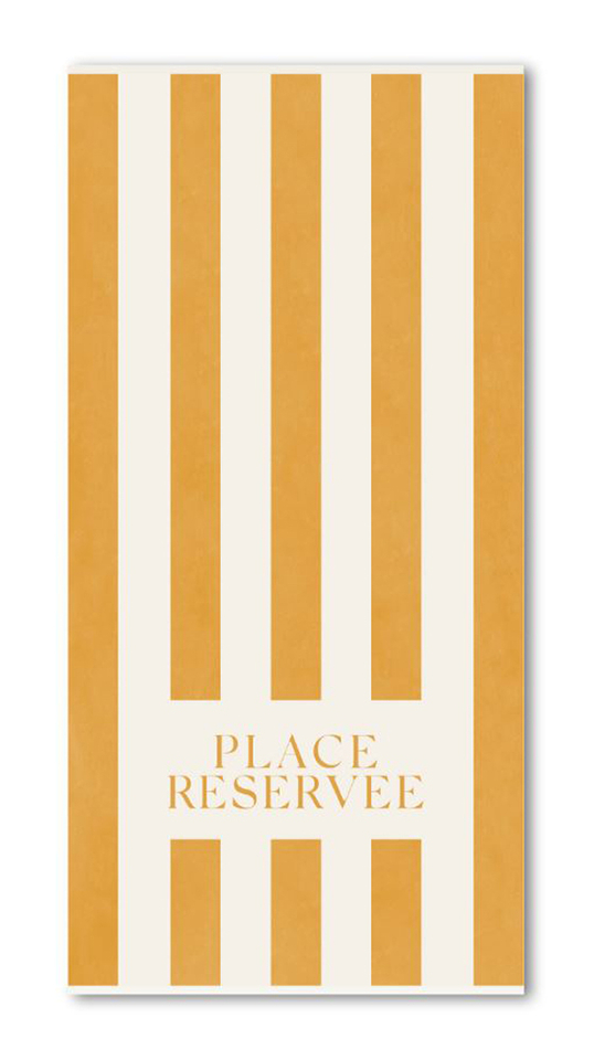 Gold katoenen beach towel Classic Place Reservee