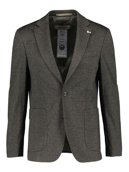 Antracietkleurige blazer in motief Matteo Benvenuto