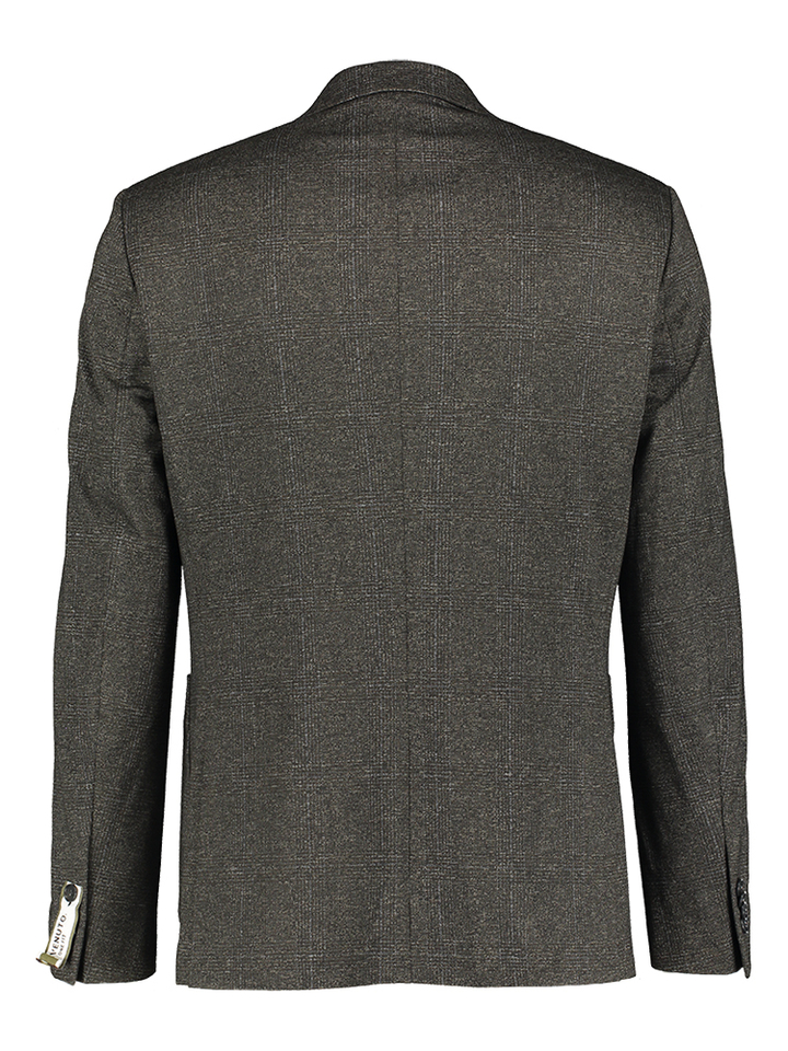 Antracietkleurige blazer in motief Matteo Benvenuto