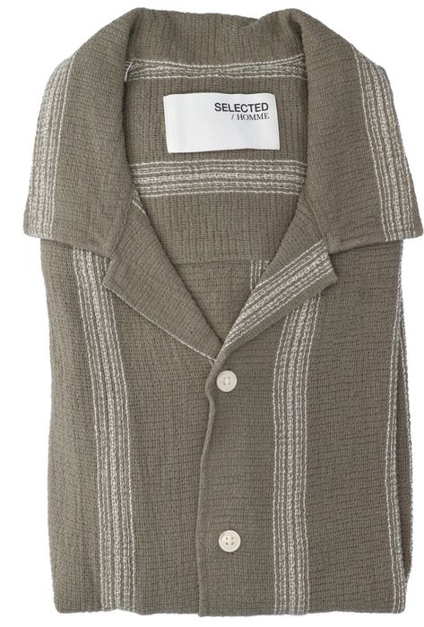 Vetiver/ wide stripes (regular fit) gestreept hemd met lange mouwen Selected
