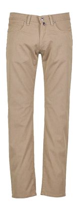 Pierre Cardin Bruine katoenen tapered fit broek