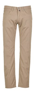 Bruine katoenen tapered fit broek Pierre Cardin