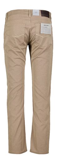 Bruine katoenen tapered fit broek Pierre Cardin