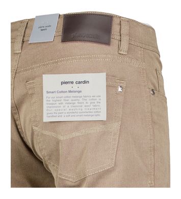 Bruine katoenen tapered fit broek Pierre Cardin