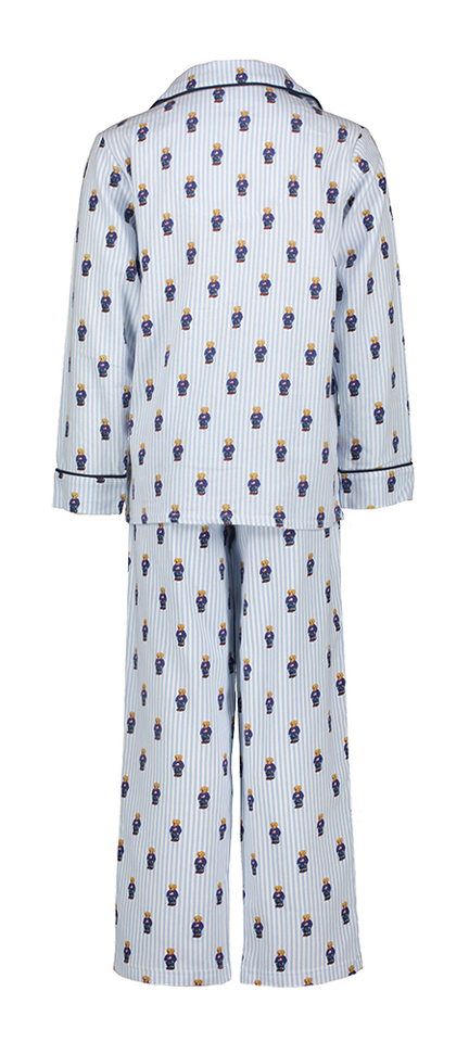 Lichtblauw gestreepte pyjama met beertes Ralph Lauren 