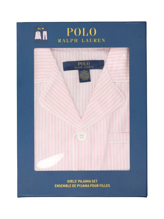 Roze en wit gestreepte katoenen pyjama Ralph Lauren
