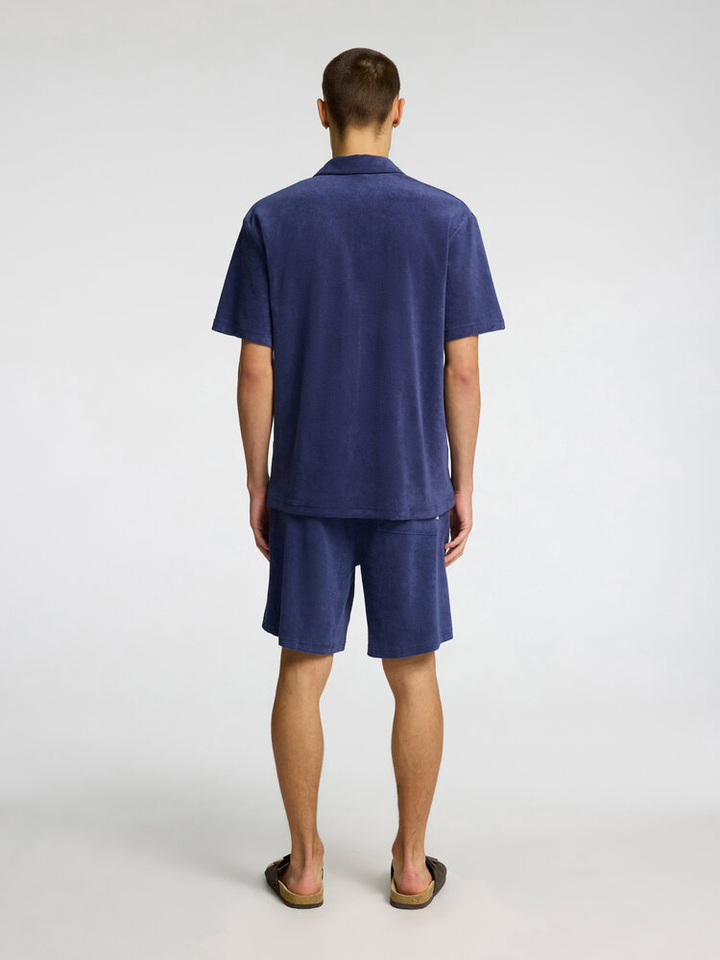 Blauw hemd in badstof Selected 