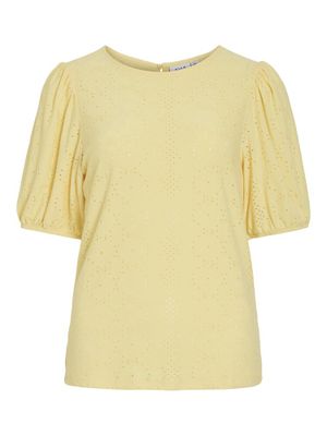 Gele t-shirt met pofmouw Vikally Vila