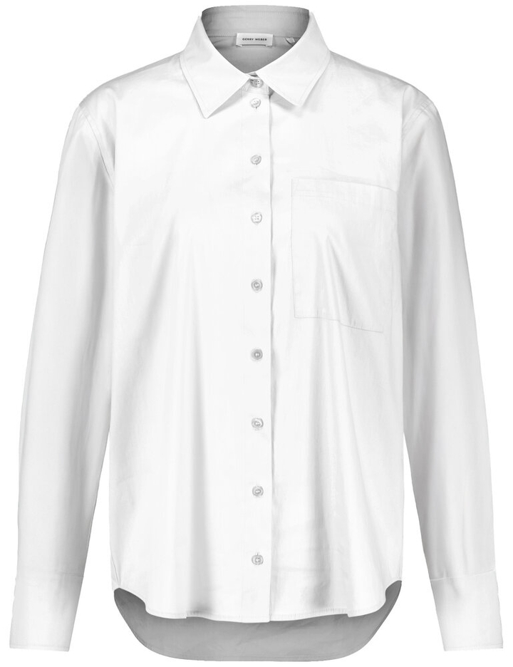 Witte katoenen blouse met lange mouwen Gerry Weber
