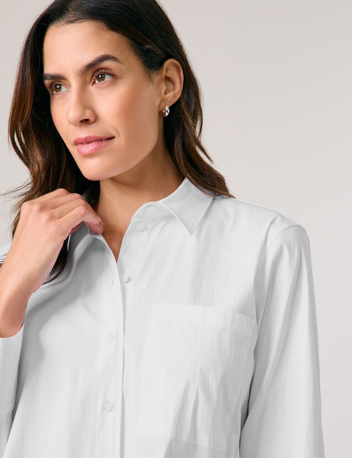 Witte katoenen blouse met lange mouwen Gerry Weber