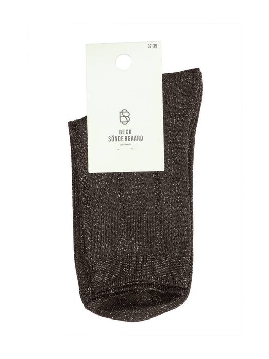 Hot fudge brown sokken met glitter Beck Sondergaard