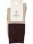 Beige kousen met bordeaux detail Beck Sondergaard