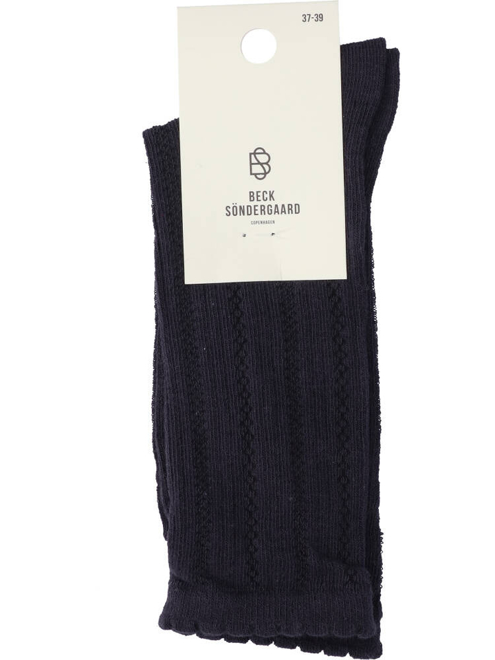 Donkerblauwe katoenen kousen Beck Sondergaard
