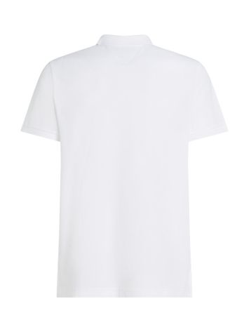 Witte katoenen polo met korte mouwen Tommy Hilfiger