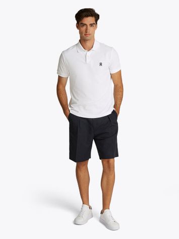 Witte katoenen polo met korte mouwen Tommy Hilfiger