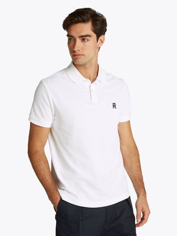 Witte katoenen polo met korte mouwen Tommy Hilfiger