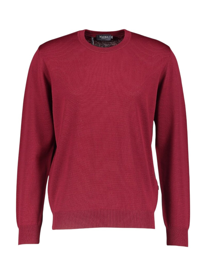 Bordeaux pull met ronde hals Maerz