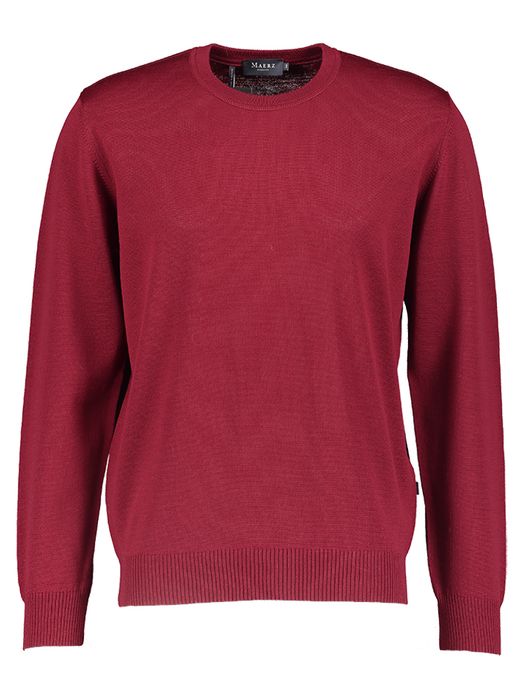 Bordeaux pull met ronde hals Maerz