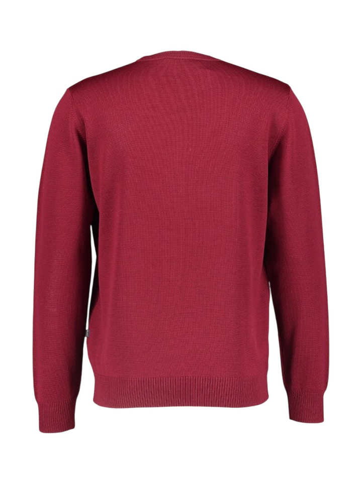 Bordeaux pull met ronde hals Maerz