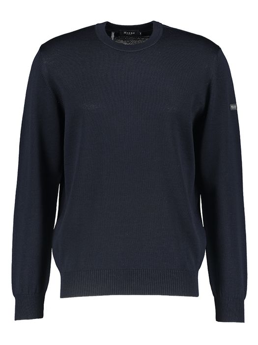 Donkerblauwe fijne wollen trui Maerz