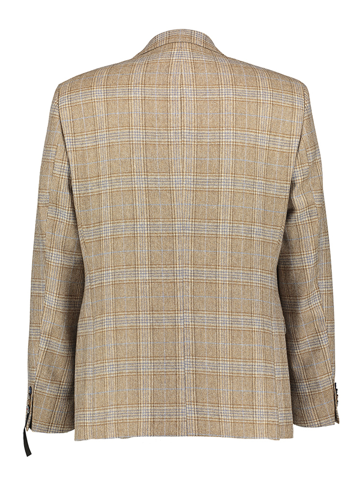 Beige en bruine modern fit blazer in print Ezzo Digel