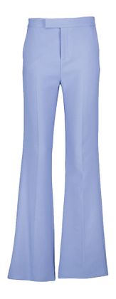 Oscar Pastel blauwe geklede broek met plooi Laure
