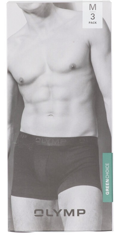 Black/blue/grey 3-pack boxershort Olymp