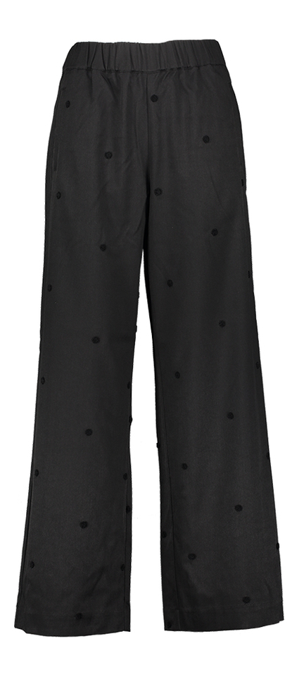 Zwarte broek met bollen motief Co'Couture
