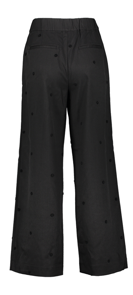 Zwarte broek met bollen motief Co'Couture