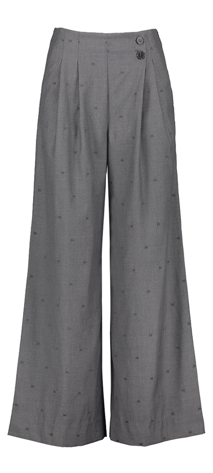 Grijze broek met patroon Co'Couture